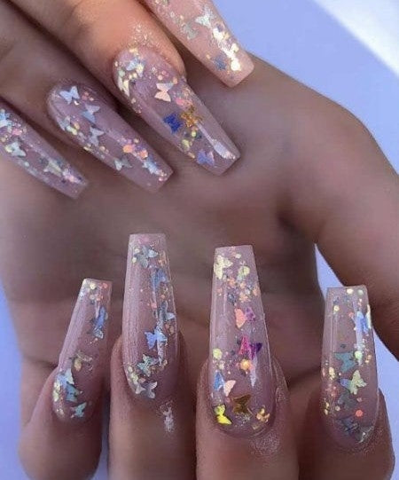 Sparkle Butterfly Dust | Press on Nails