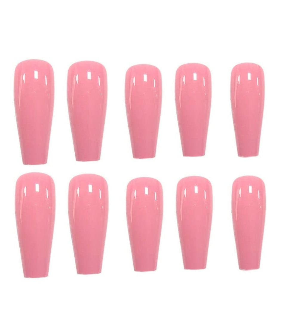 Plain N Simple Gloss Pink | Press on Nails