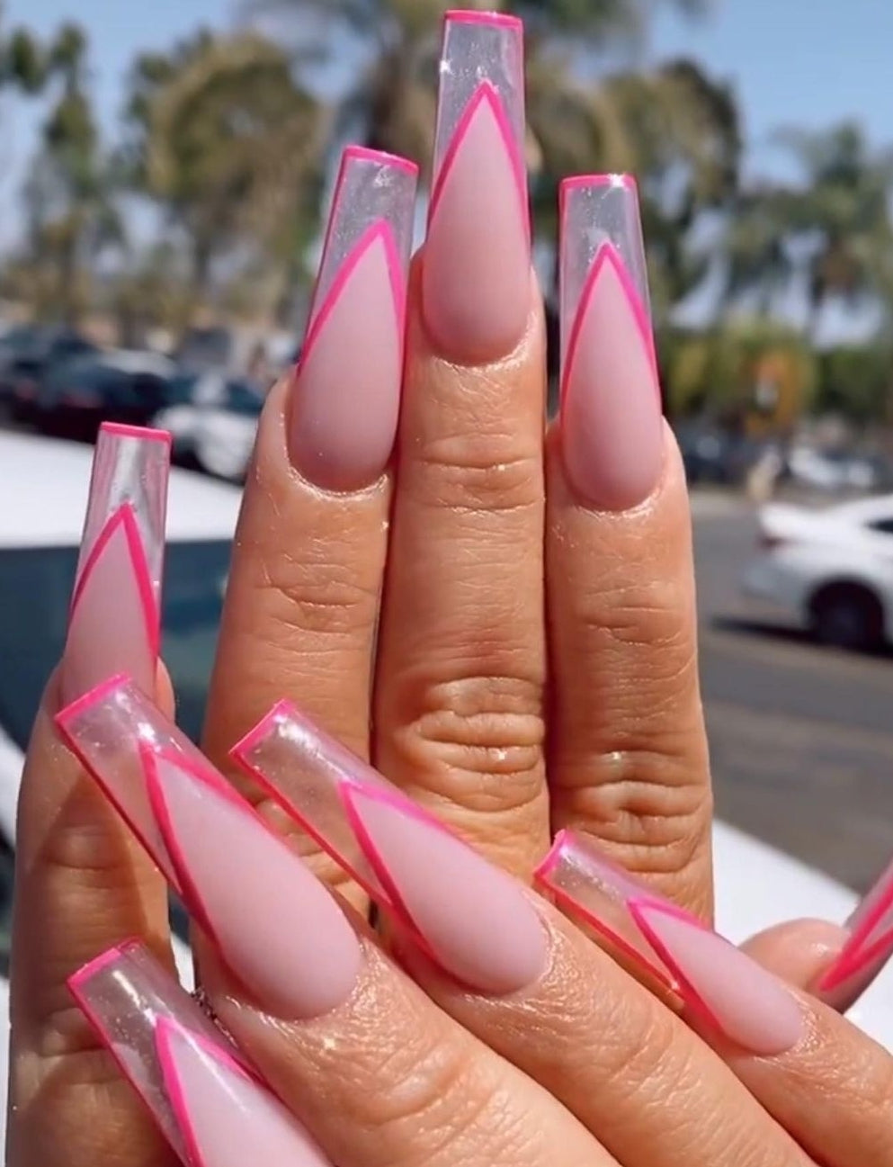 Pretty N Pink Clear Tips | Press on Nails