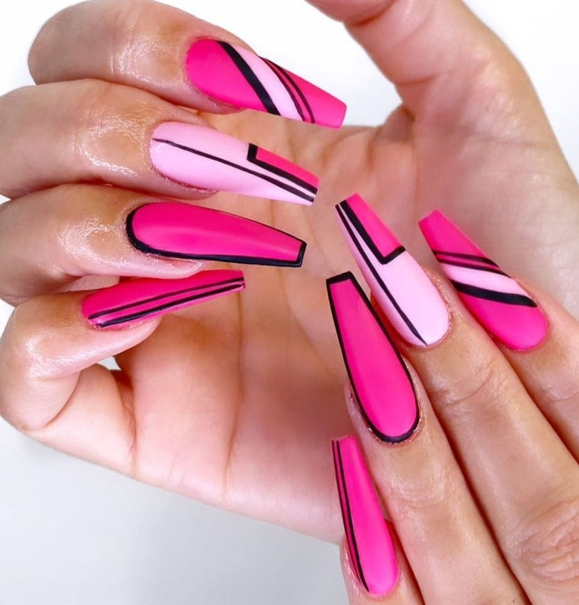 Abstract Pinks | Press on Nails