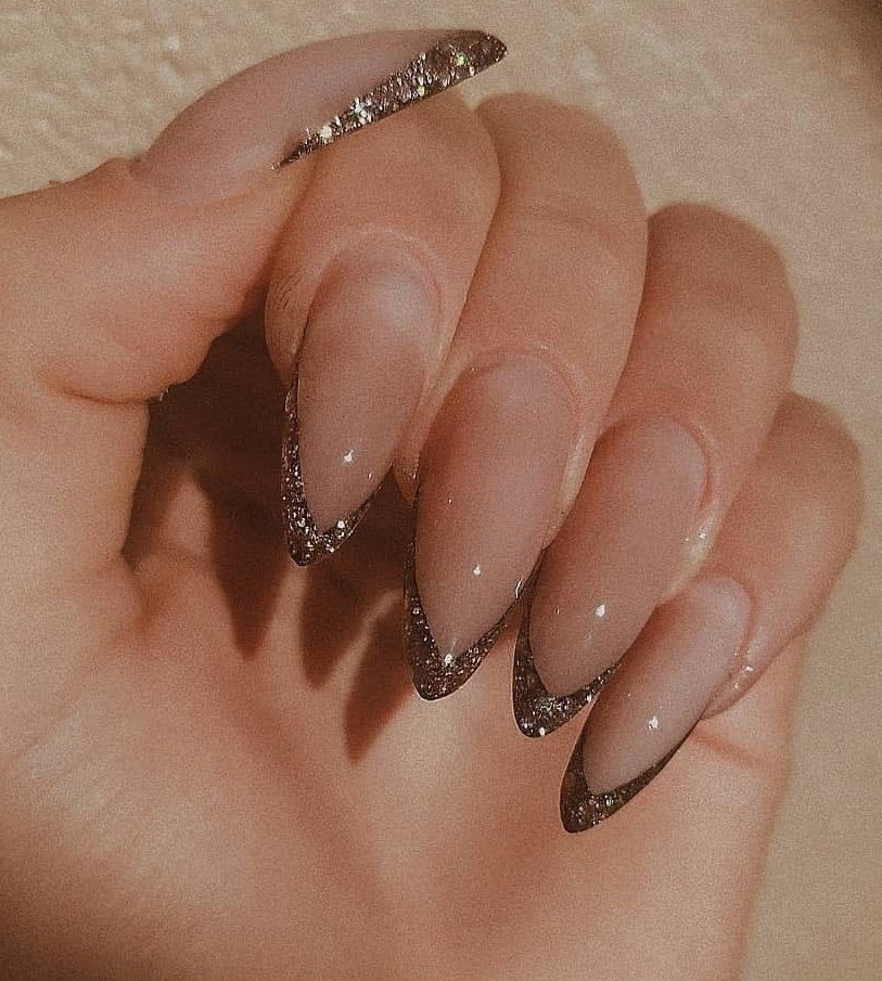 Nude N Sparkle Tips | Press on Nails