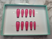 Load image into Gallery viewer, Glossy Pink Girl Tips | Press on Nails
