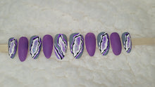 Load image into Gallery viewer, Purple Matte Geode Sparkle | Press on Nails
