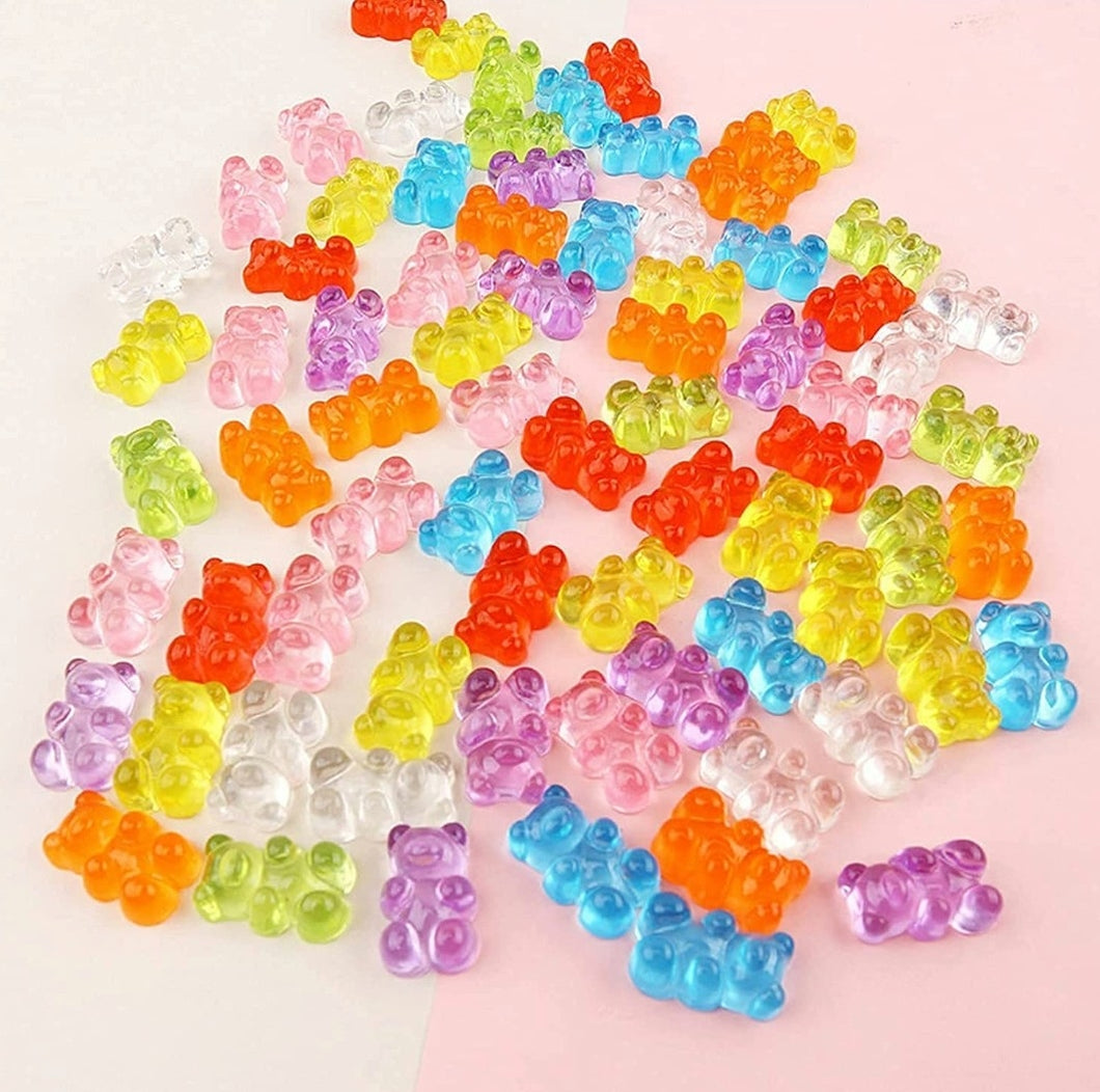 Rainbow Gummy Bear Nail Charms