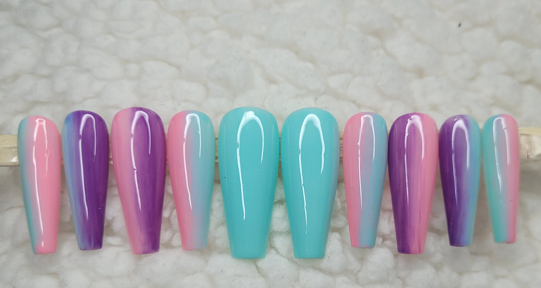 Pastel Ombre Mix | Press on Nails