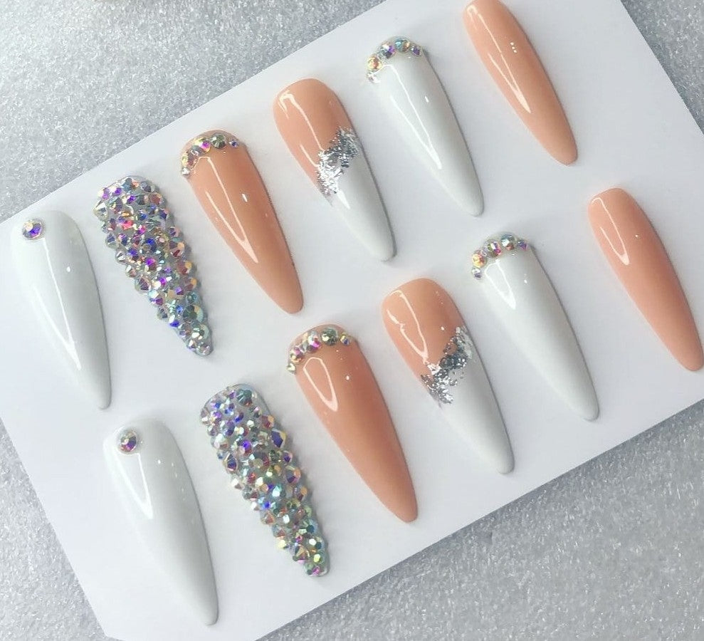 Bling Gem Nude Beauty | Press on Nails