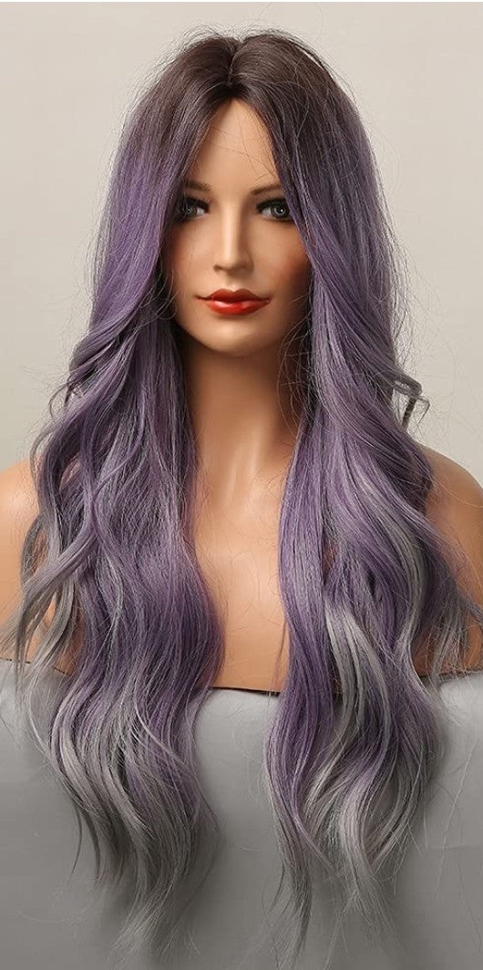 Purple/Silver Ombre Wig