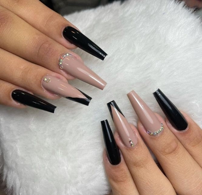 Nude Night Out Gem Tips | Press on Nails
