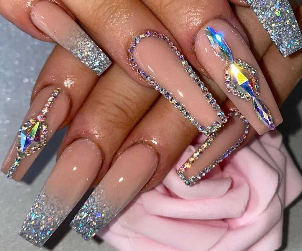 Queen Of Diamond Sparklez | Press on Nails